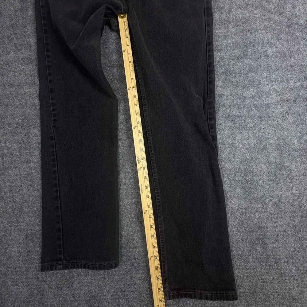 Levis 505 Regular Fit Straight Leg Black Jeans Mens 34x32 Made in USA 505-0260